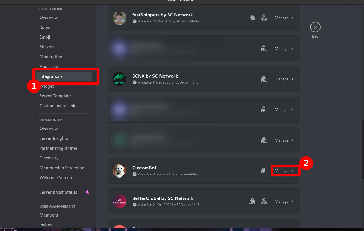 Command-Rechte-Menü, auf wie man den Berechtigungsbereich erreicht